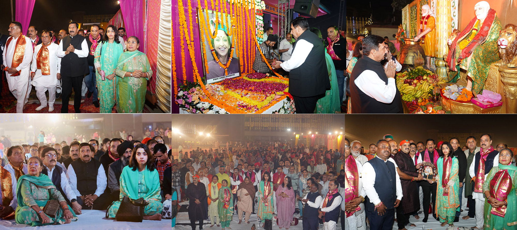 Late Prof. Simmi Agnihotri's memory was marked by a grand Sai Sandhya, Una's Shri Ramlila ground reverberated with Sufi tunes